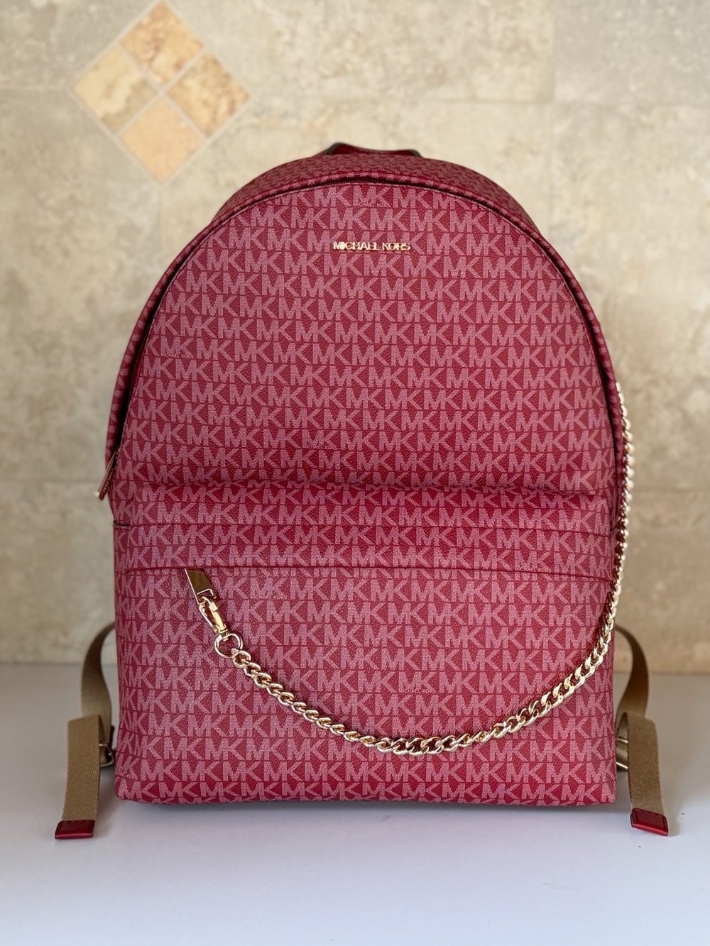 Michael Kors Slater LG Backpack MK Cherry
